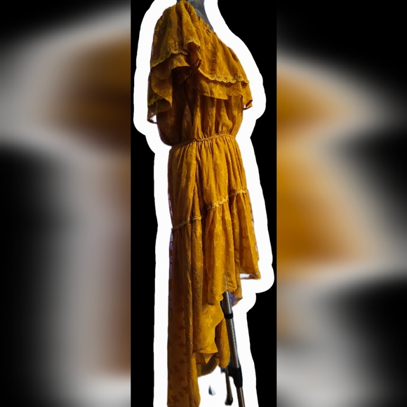 AEOM  Mustard High Low Dress - Picture 4 of 8